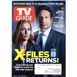 TV Guide Jan. 18-31, 2016 Double Issue X-Files Returns Duchovny & Anderson cover
